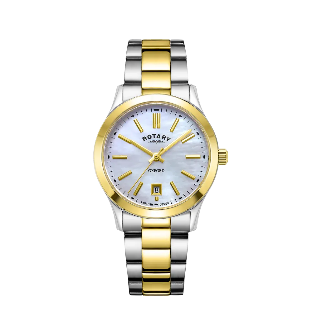 Rotary Ladies Two-Tone Mother of Pearl Dial Oxford Watch