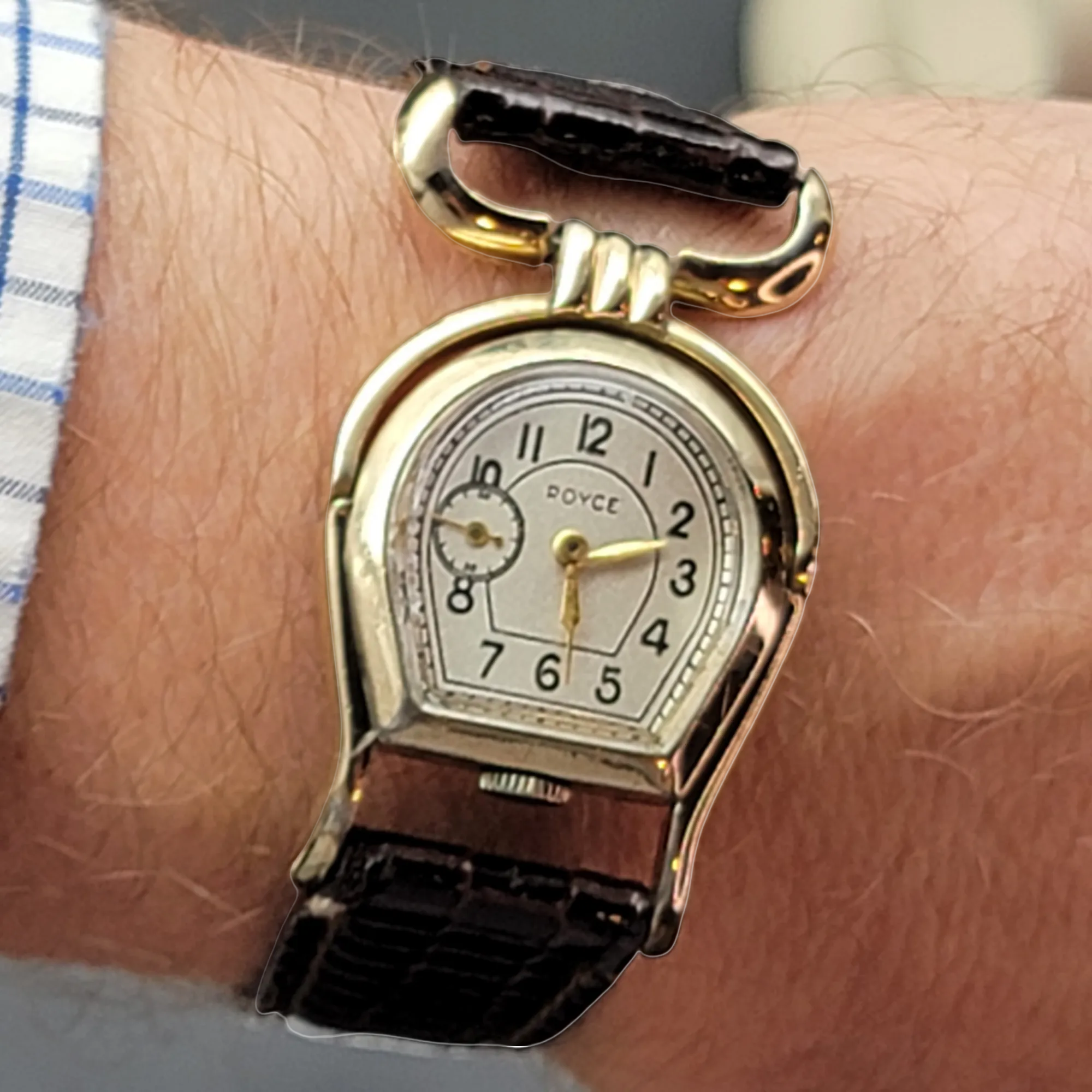 ROYCE Wristwatch "Horseshoe" Shaped Watch 17 Jewels Swiss