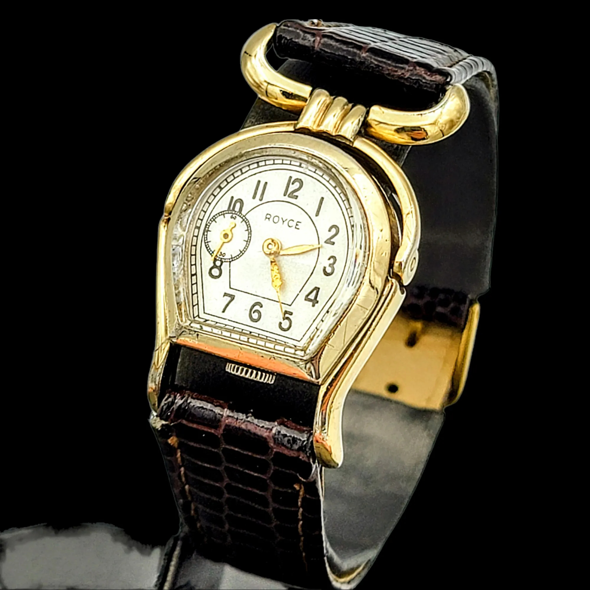 ROYCE Wristwatch "Horseshoe" Shaped Watch 17 Jewels Swiss
