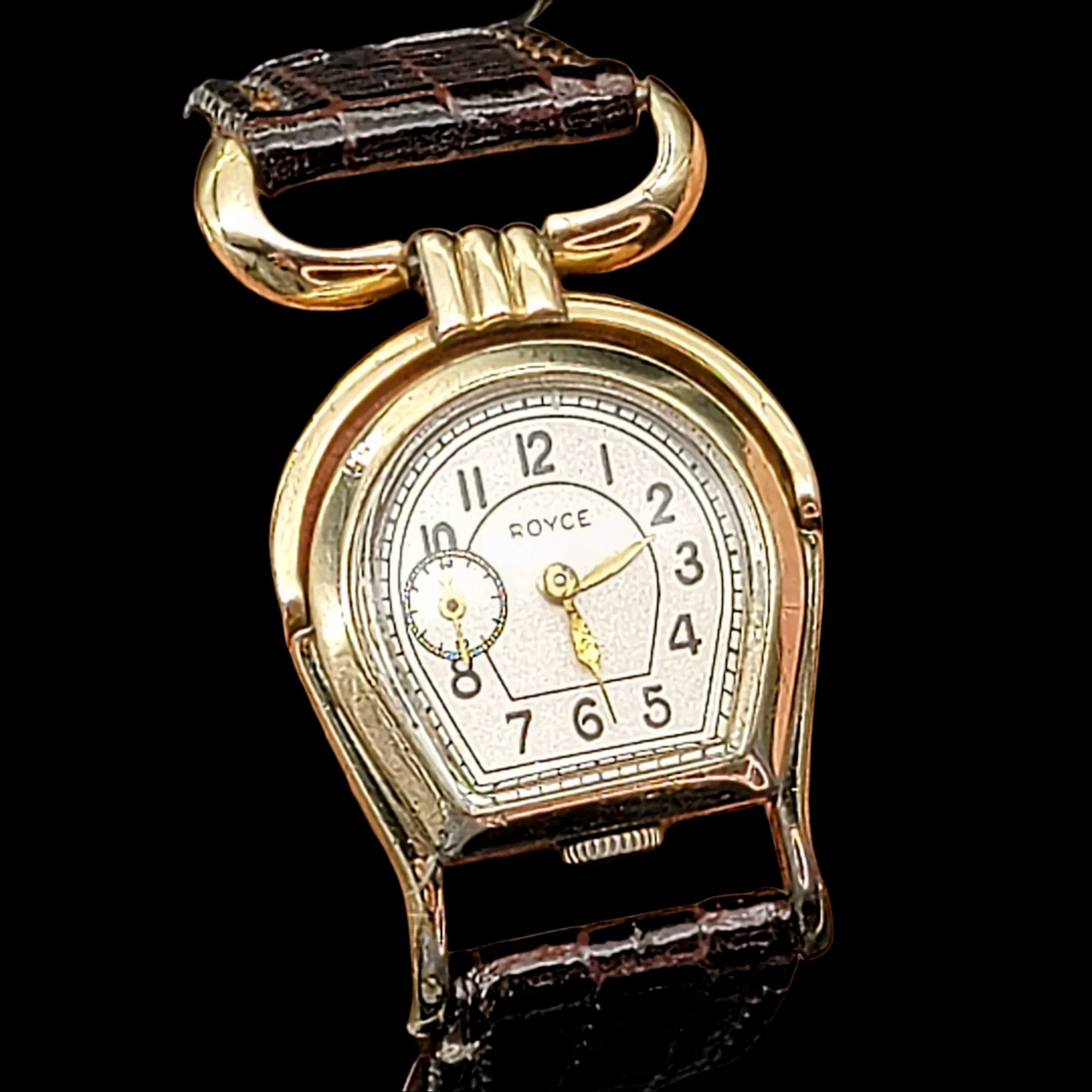 ROYCE Wristwatch "Horseshoe" Shaped Watch 17 Jewels Swiss