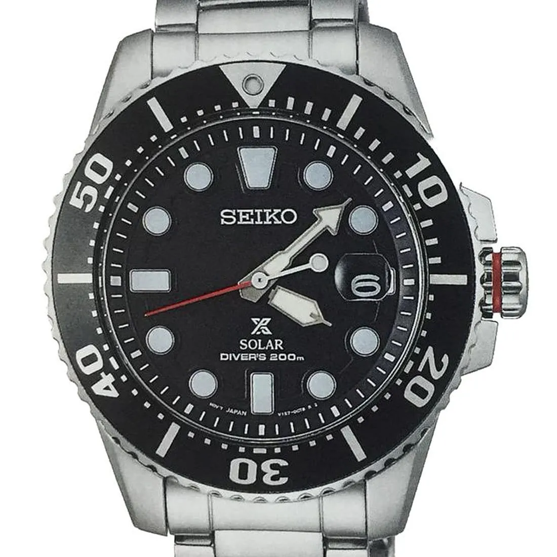 SBDJ017J SBDJ017 Seiko Solar JDM 200M Stainless Steel Mens Dive Watch
