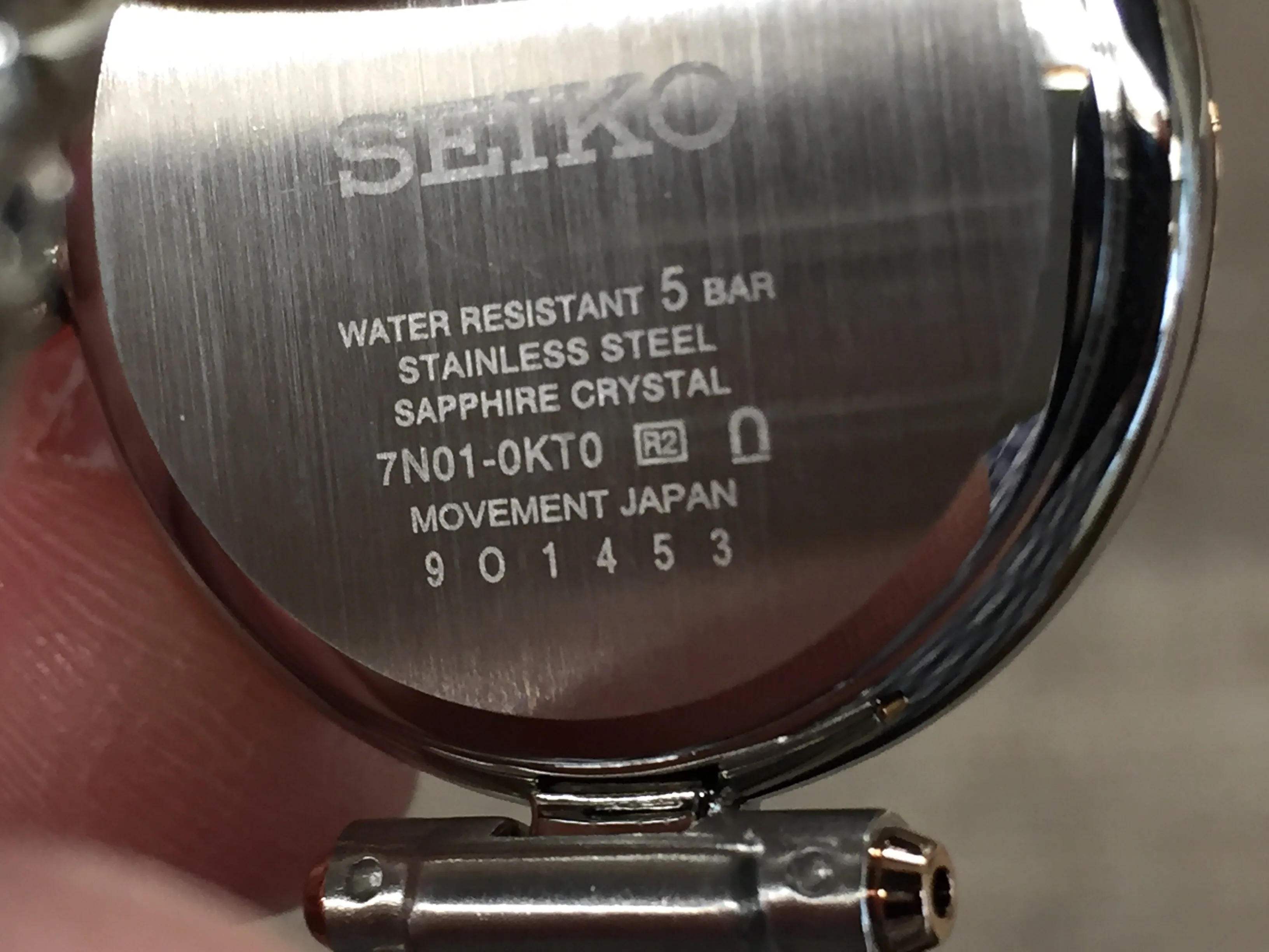 Seiko Ladies Dress Watch Mother Of Pearl Dial With Diamonds
