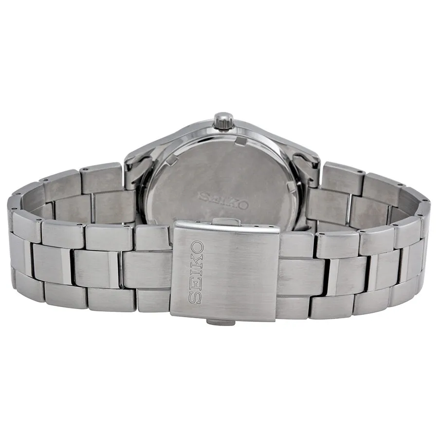 Seiko Solar Quartz Black Dial Men's Watch SNE039