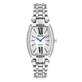 Seiko: Women's Diamond Accented 22mm Silver-Tone Wrist Watch Steel SUP283