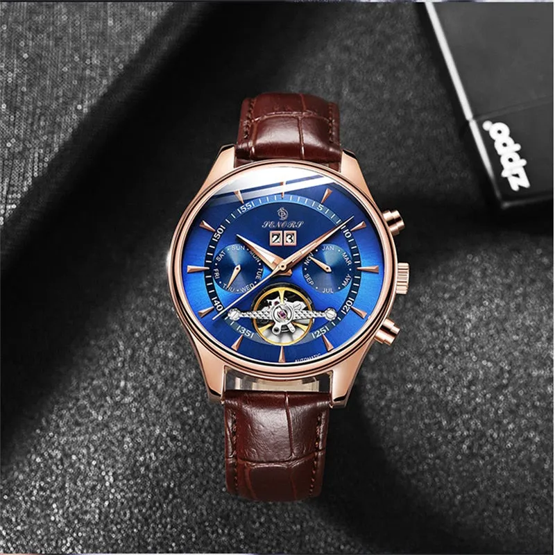 Seniors Automatic Waterproof Mechanical Men Wristwatch