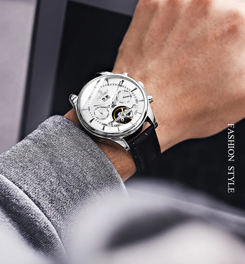 Seniors Automatic Waterproof Mechanical Men Wristwatch