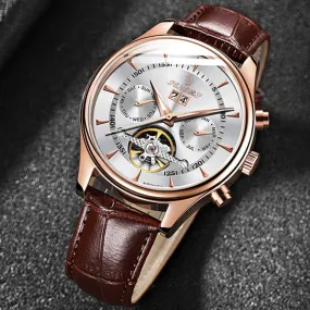 Seniors Automatic Waterproof Mechanical Men Wristwatch