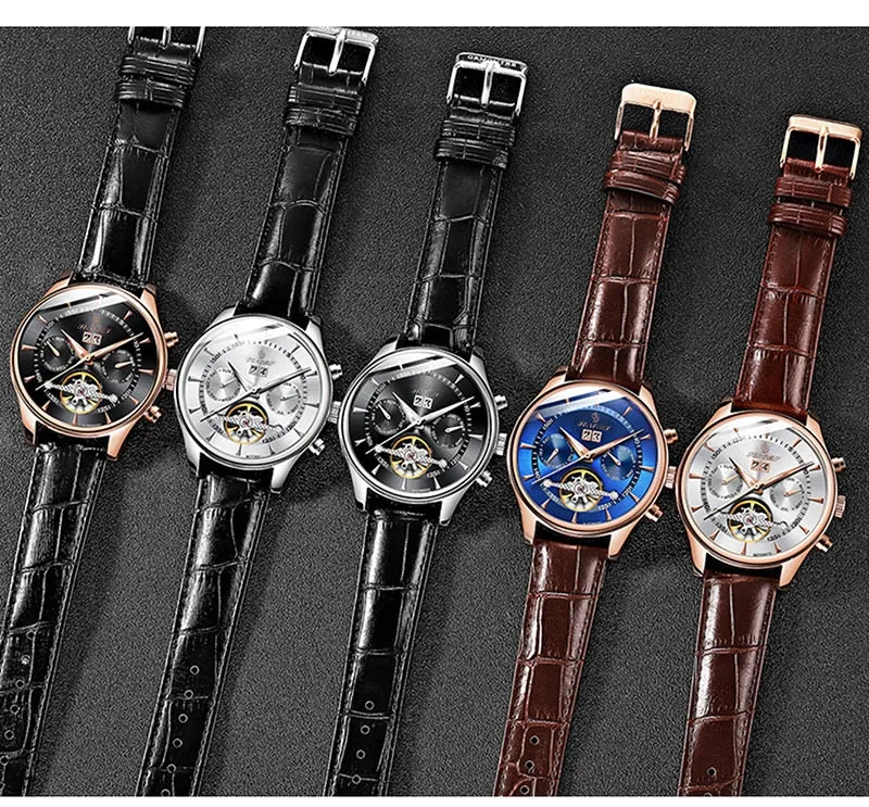 Seniors Automatic Waterproof Mechanical Men Wristwatch