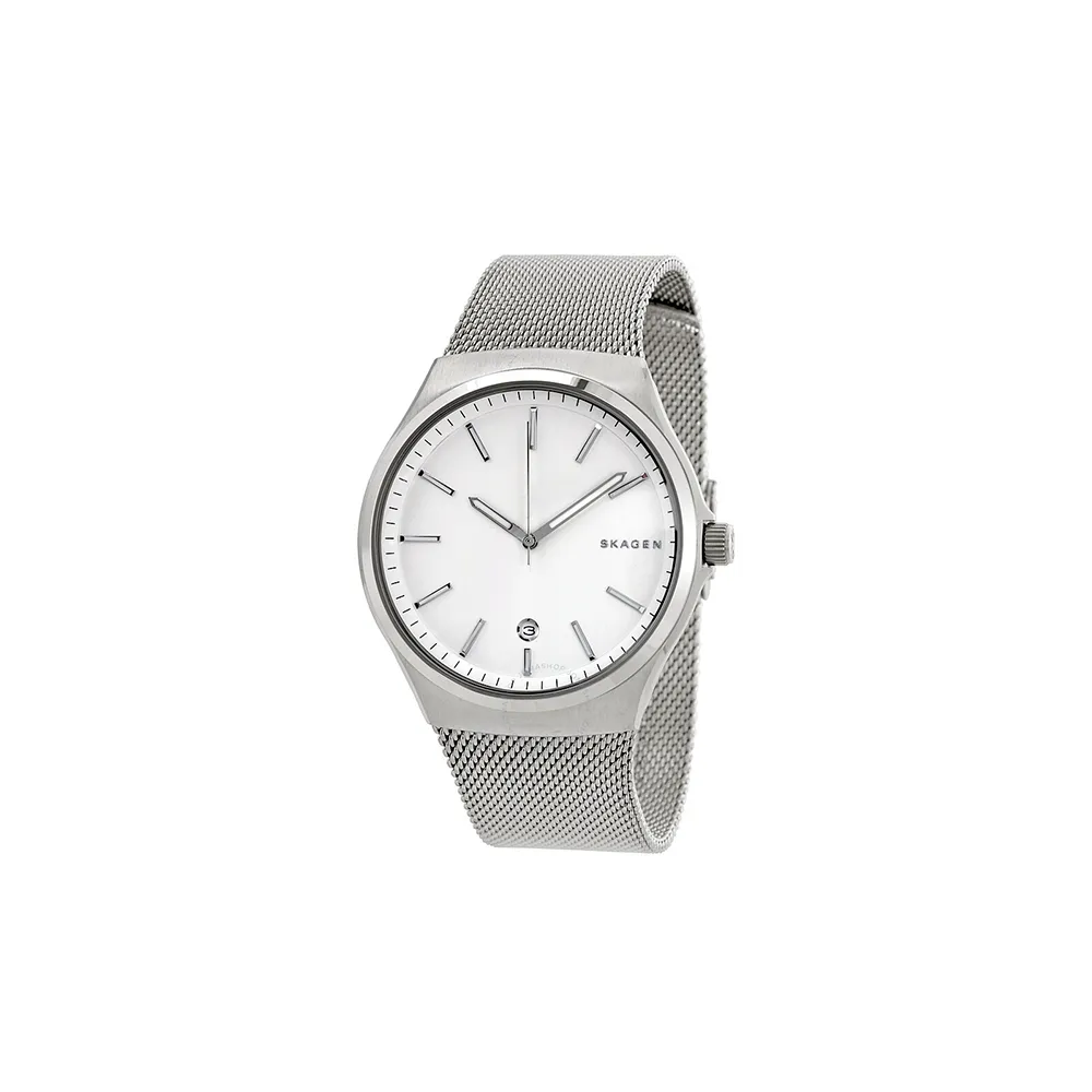 Skagen Sundby Silver Dial Men's Stainless Steel Watch