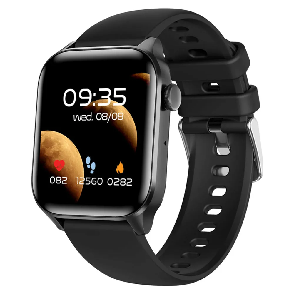 Smart Watch Bluetooth Call Heart Rate Monitor Fitness Activity Tracker for Android iOS Phone Black