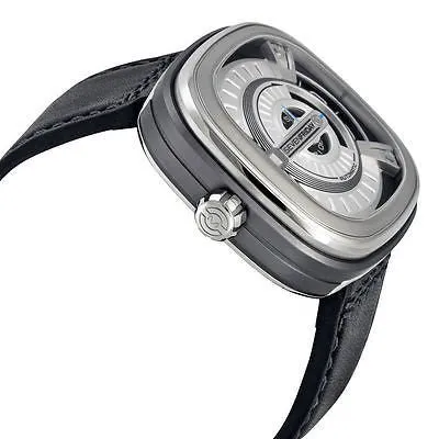 Sold!!! Sevenfriday M Series Silver Dial Black Rubber Automatic Mens Watch M1 M1-1