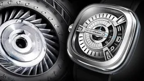 Sold!!! Sevenfriday M Series Silver Dial Black Rubber Automatic Mens Watch M1 M1-1