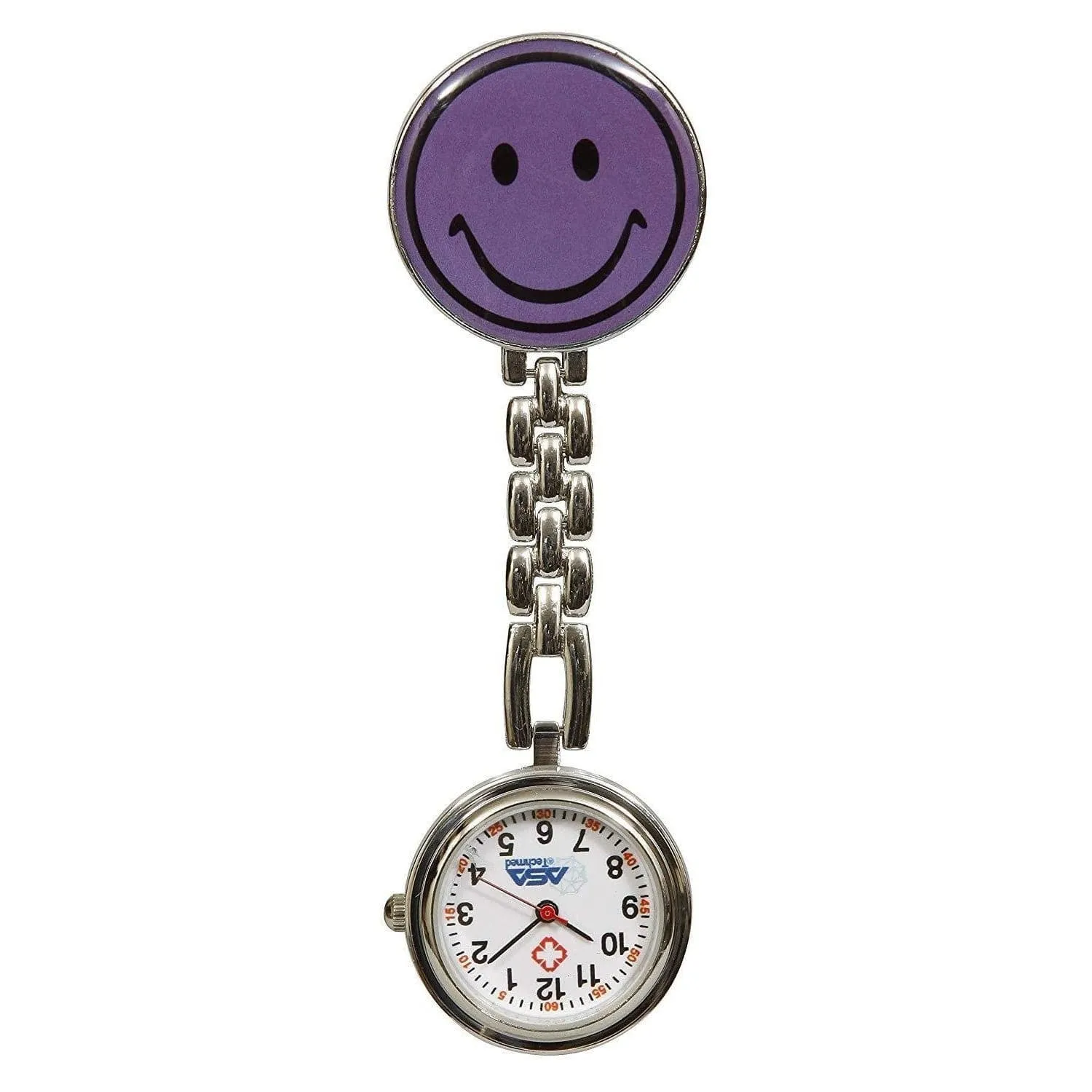 Stainless Steel Nurse Lapel Clip Watch/ FOB Pocket Watch - Assorted Colors