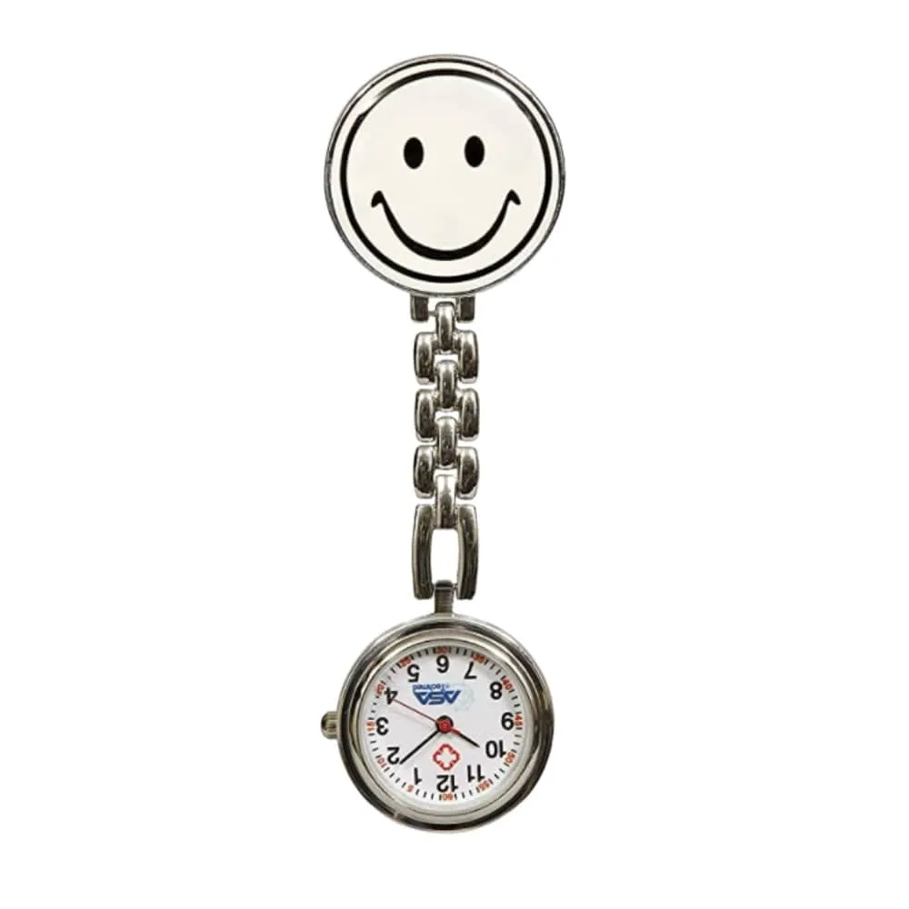 Stainless Steel Nurse Lapel Clip Watch/ FOB Pocket Watch - Assorted Colors