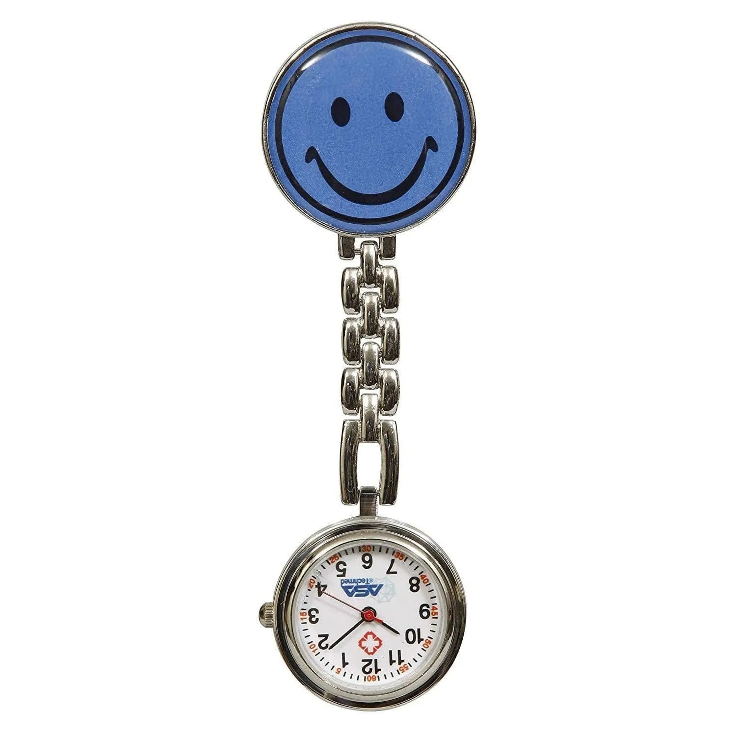 Stainless Steel Nurse Lapel Clip Watch/ FOB Pocket Watch - Assorted Colors