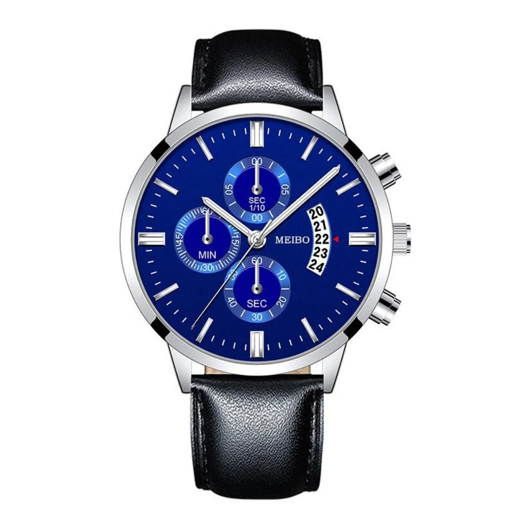 stylish men's calendar watches stainless mesh straps quartz watch ✈️ free.shipping
