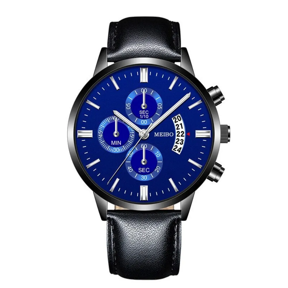 stylish men's calendar watches stainless mesh straps quartz watch ✈️ free.shipping