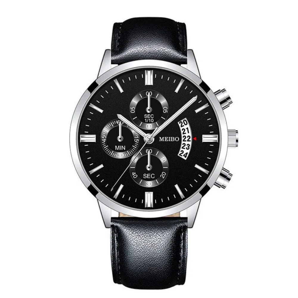 stylish men's calendar watches stainless mesh straps quartz watch ✈️ free.shipping