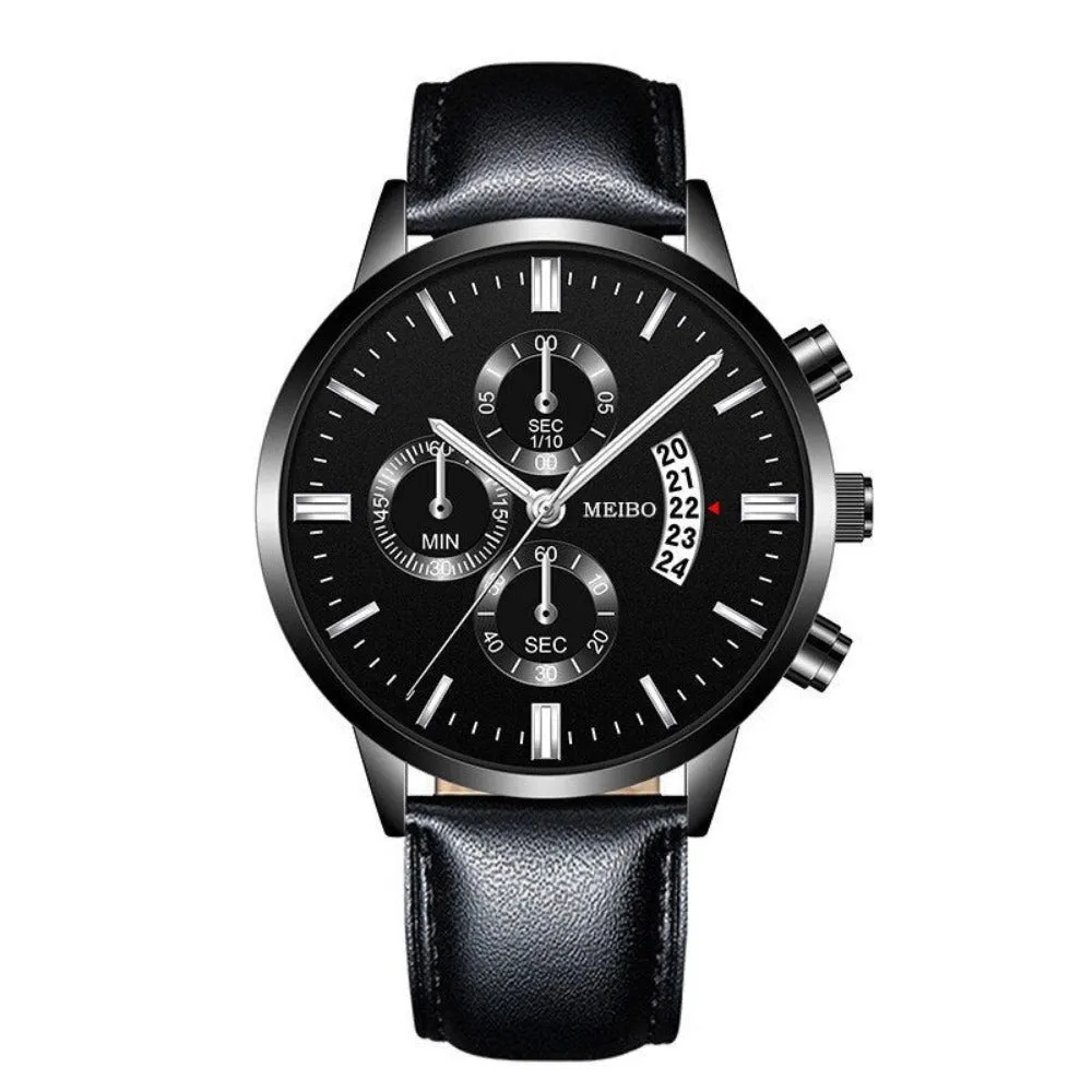 stylish men's calendar watches stainless mesh straps quartz watch ✈️ free.shipping
