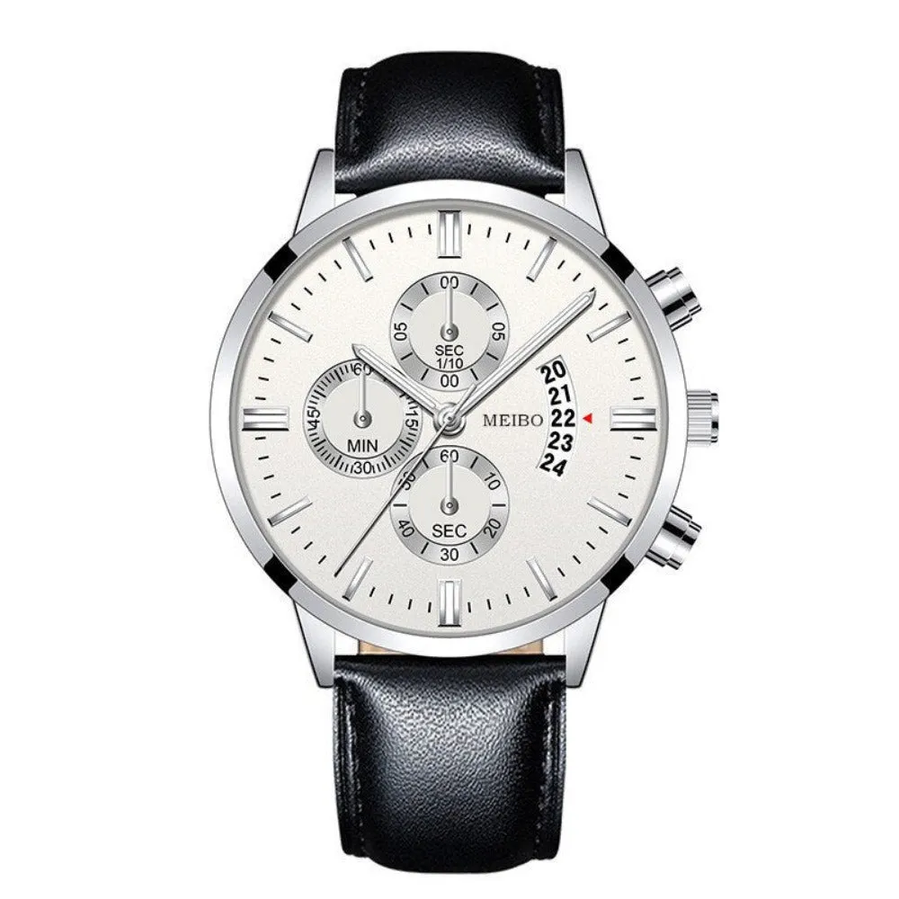 stylish men's calendar watches stainless mesh straps quartz watch ✈️ free.shipping