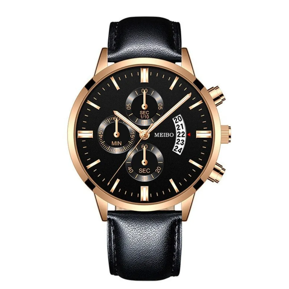 stylish men's calendar watches stainless mesh straps quartz watch ✈️ free.shipping