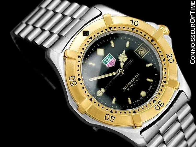 TAG Heuer Professional 2000 Mens Diver Watch, WE1120R - Stainless Steel & 18K Gold Plated