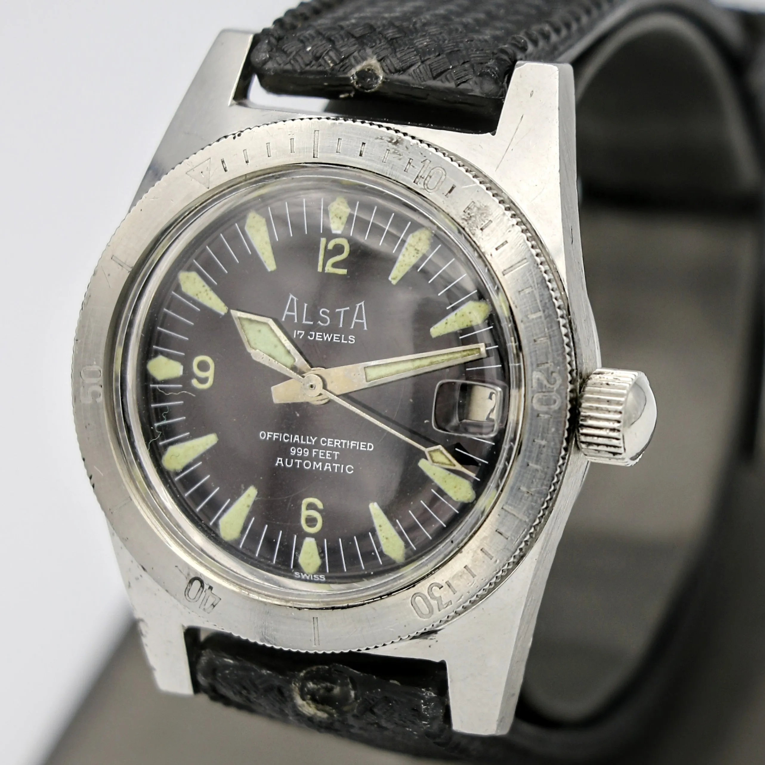 The Original "Jaws" Watch - ALSTA Nautoscaph Dive Automatic Wristwatch 999 Feet