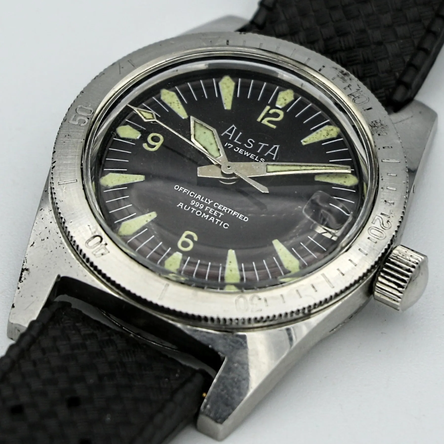 The Original "Jaws" Watch - ALSTA Nautoscaph Dive Automatic Wristwatch 999 Feet