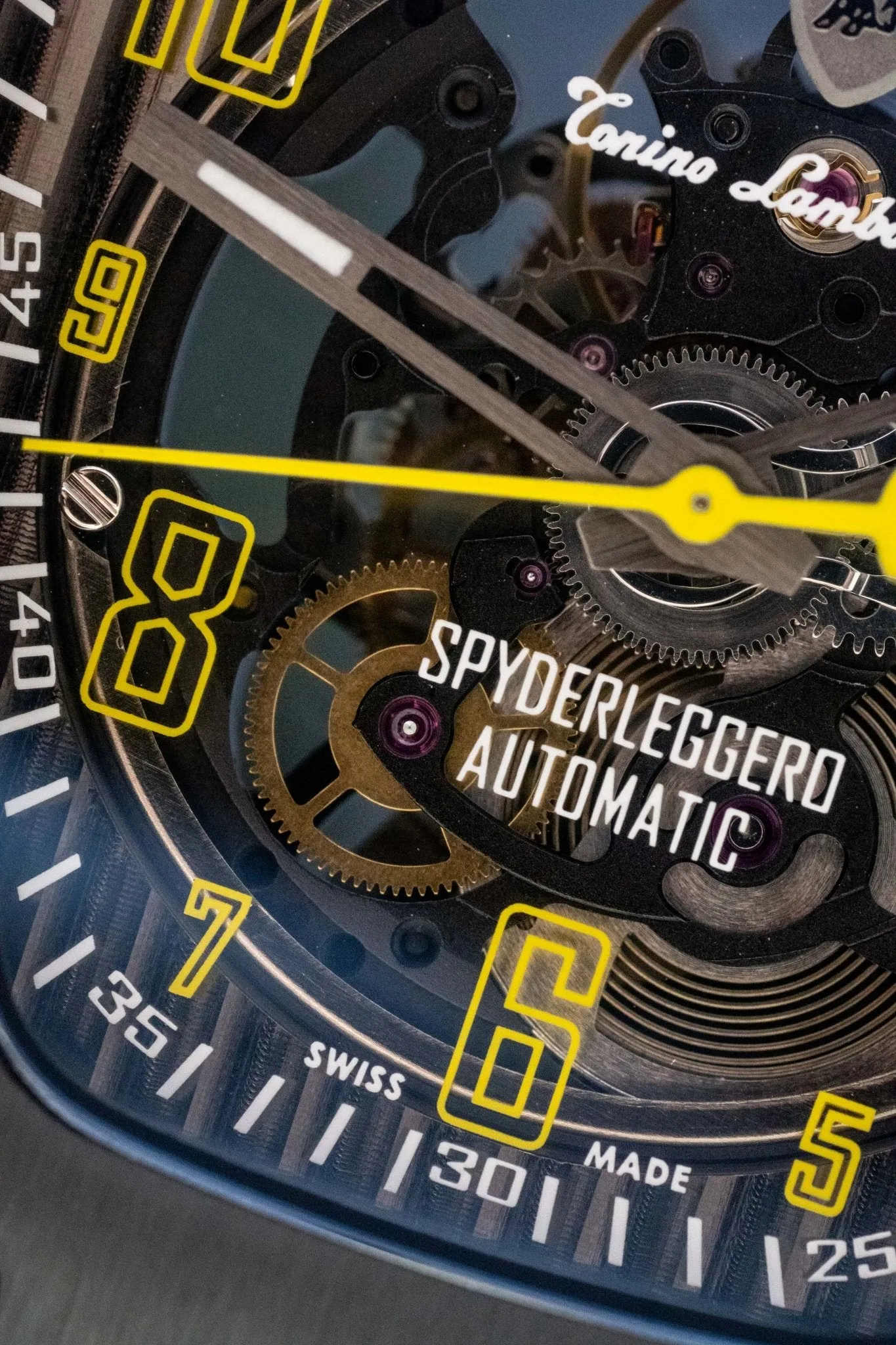 Tonino Lamborghini Spyderleggero Skeleton Watch Yellow TLF-T06-3