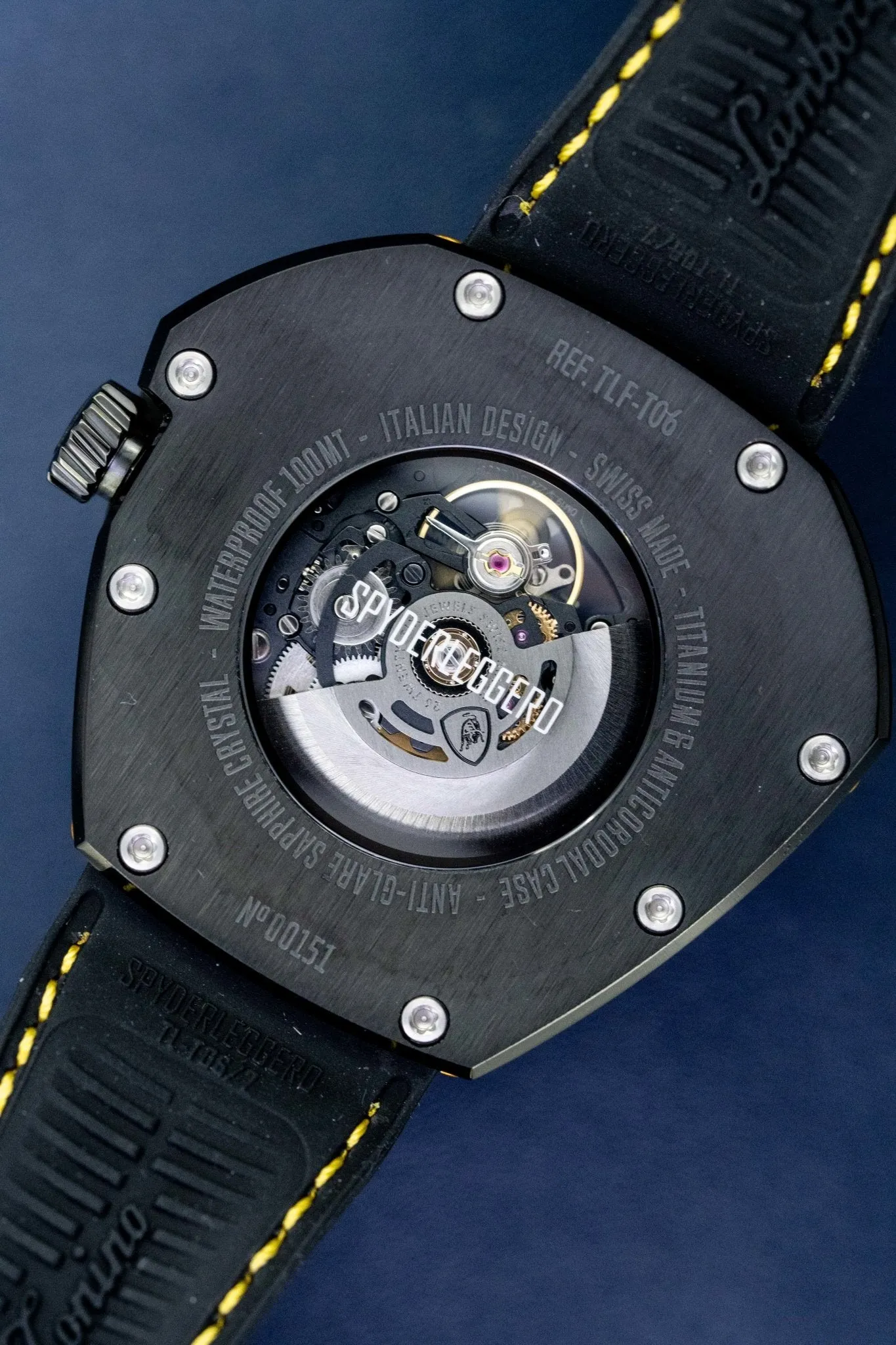 Tonino Lamborghini Spyderleggero Skeleton Watch Yellow TLF-T06-3