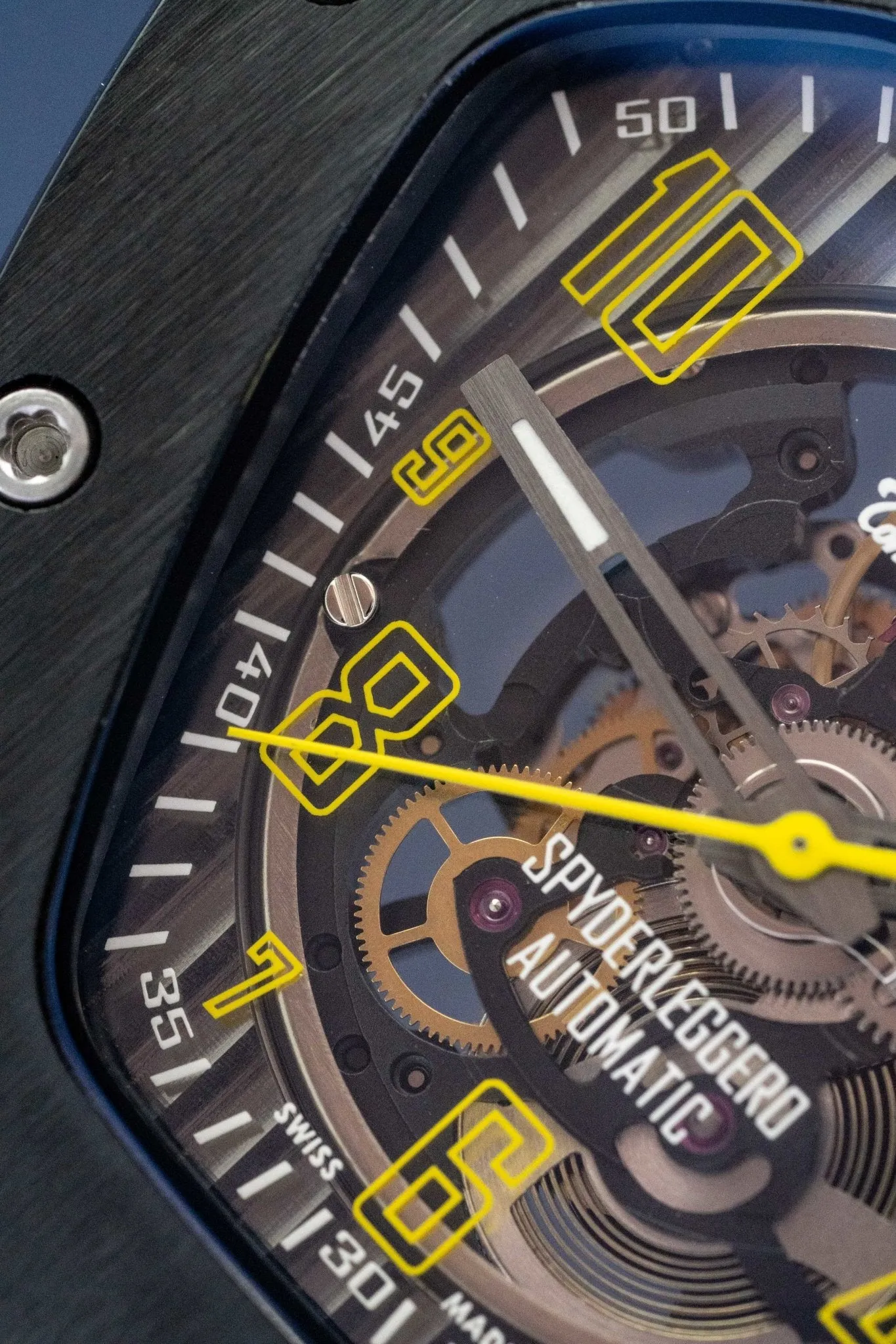Tonino Lamborghini Spyderleggero Skeleton Watch Yellow TLF-T06-3