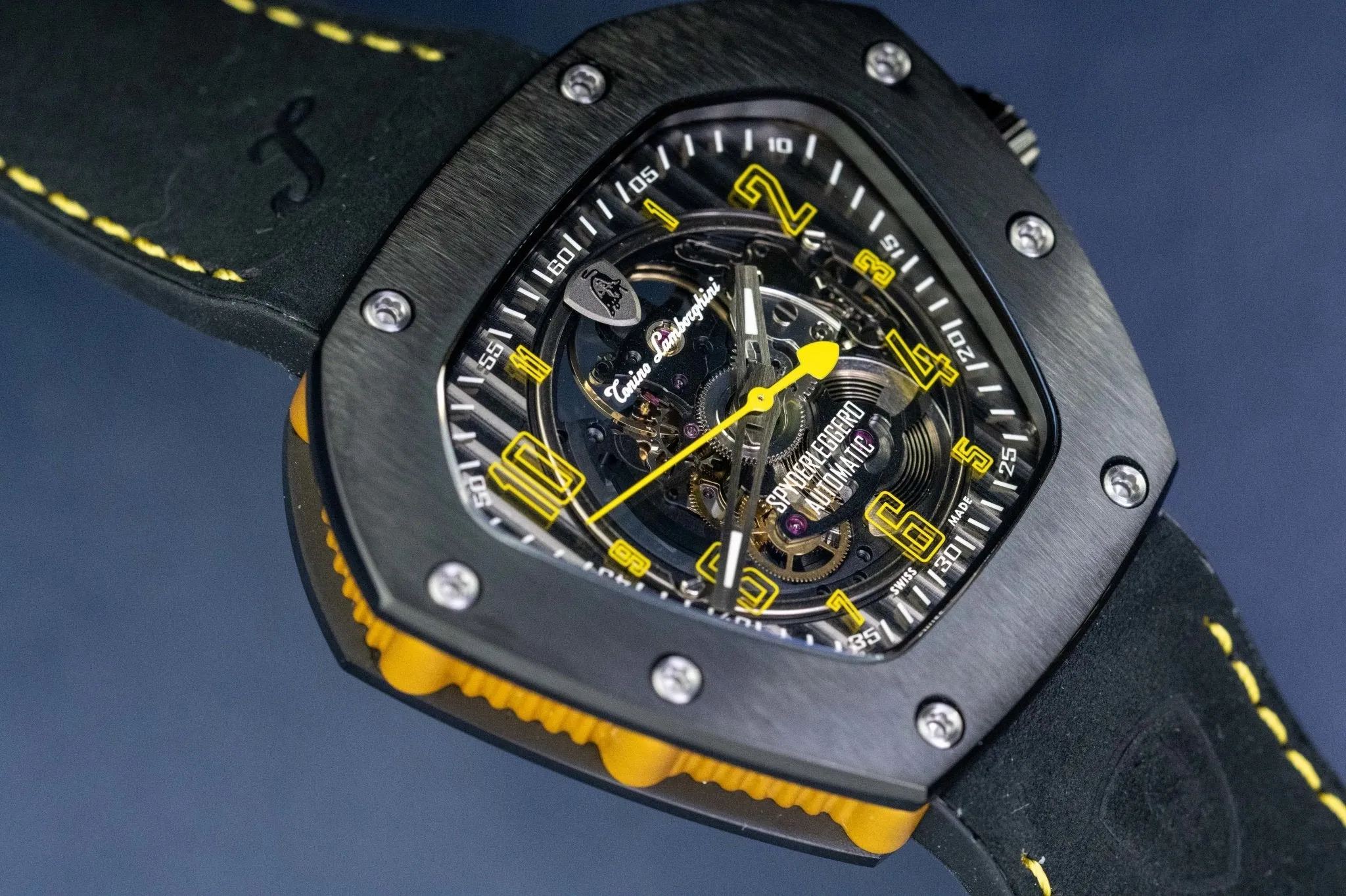 Tonino Lamborghini Spyderleggero Skeleton Watch Yellow TLF-T06-3