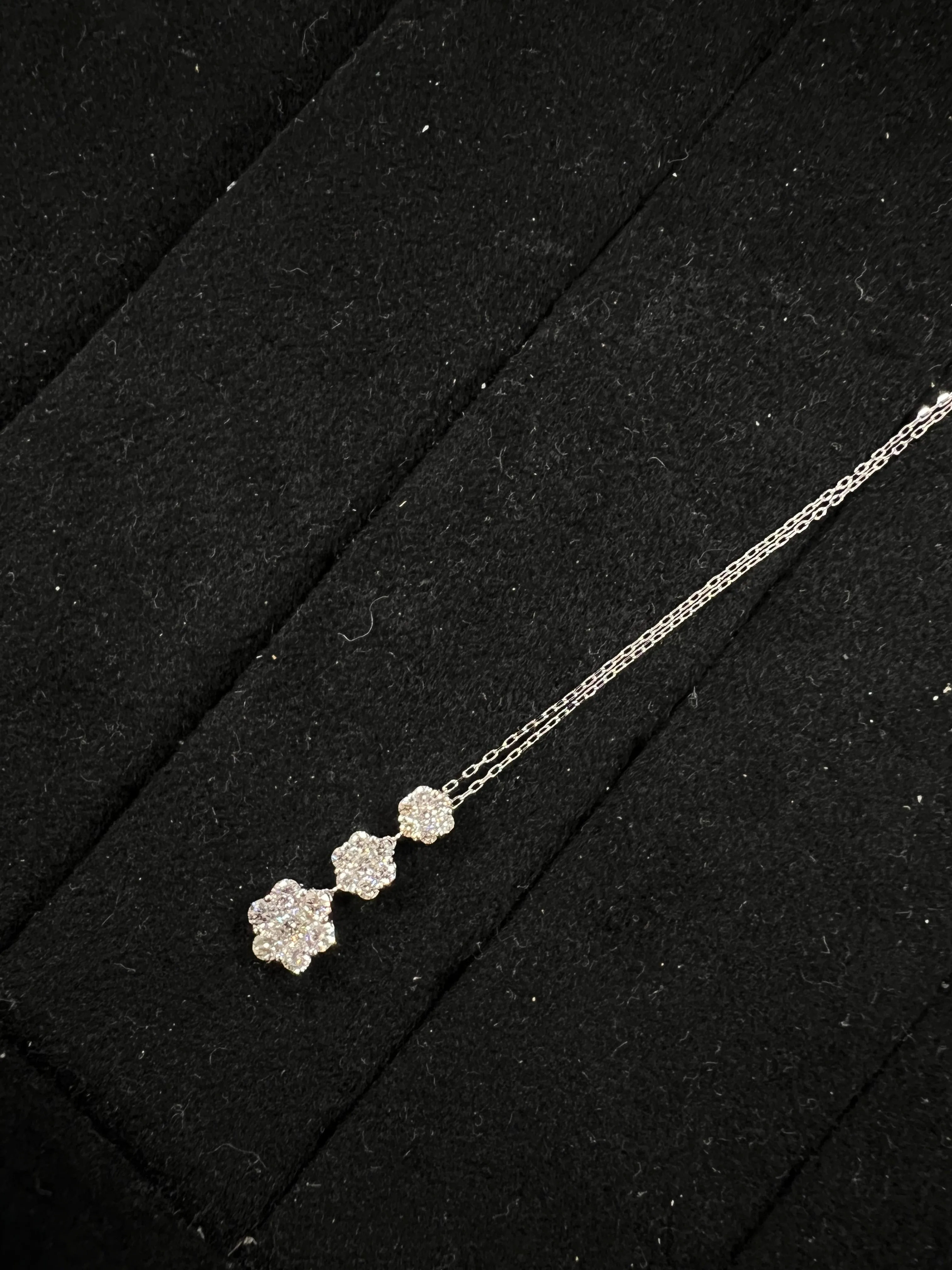 Triple Drop Diamond Necklace PT900 P2243CH9