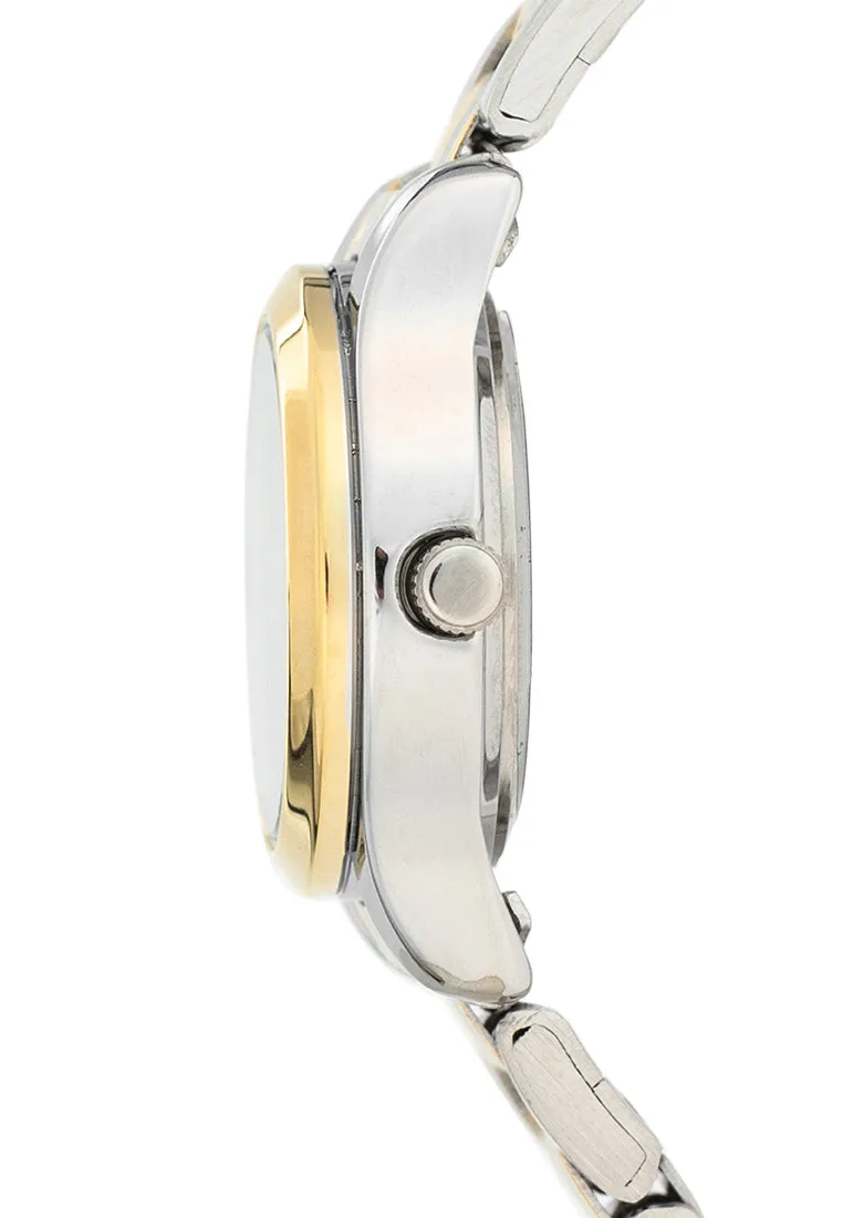 Valentino 20122423-TWO TONE - BLACK DIAL Stainless Steel Strap Analog Watch for Women