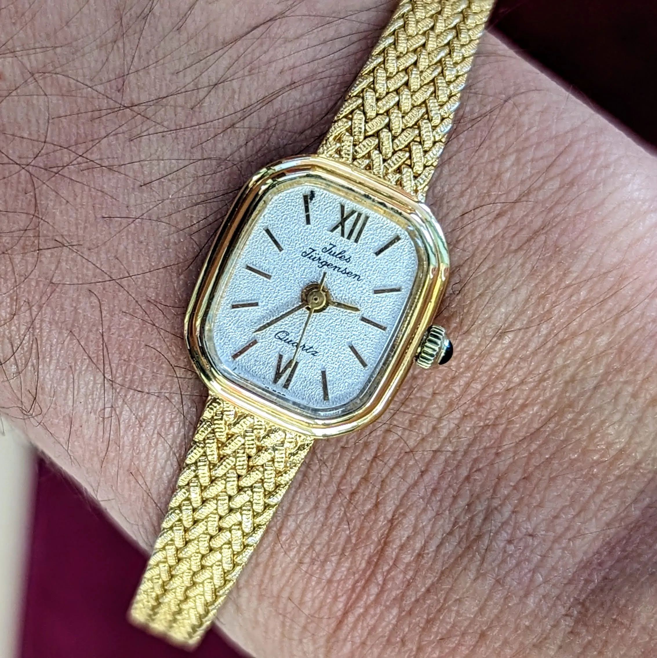 Vintage JULES JURGENSEN Ladies Wristwatch 6397 Quartz Watch - In Box & Papers!