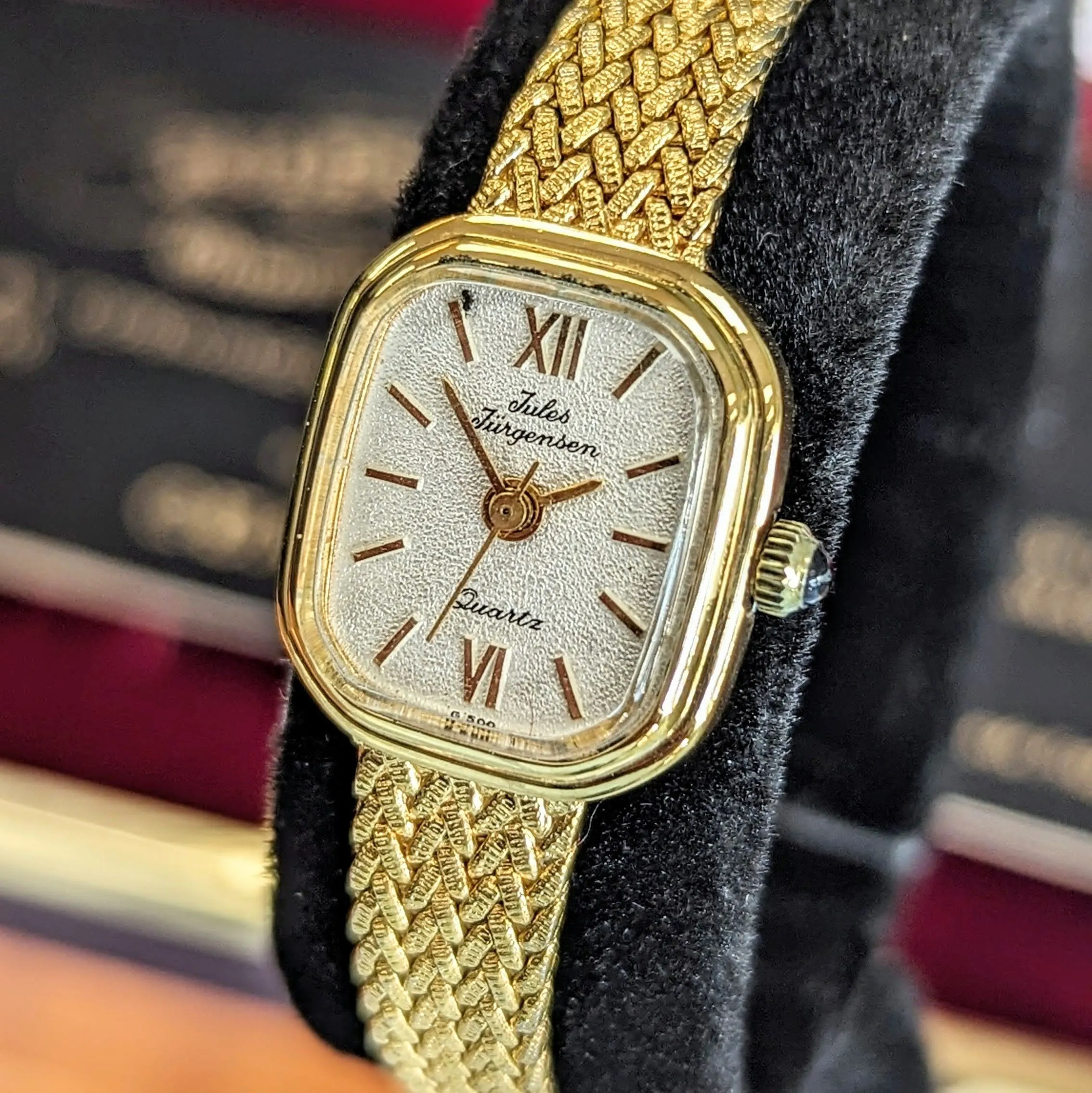Vintage JULES JURGENSEN Ladies Wristwatch 6397 Quartz Watch - In Box & Papers!