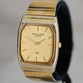 Vintage SOLVIL et TITUS Wristwatch Dress Quartz Watch SS Back - SM8605 413594
