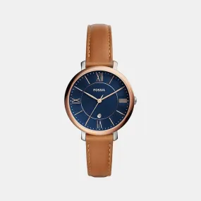 Women's Blue Analog Leather Watch ES4274