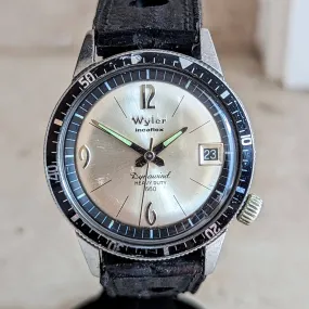 WYLER Incaflex Dynawind Heavy Duty 660 Diver Watch 17J Cal. ETA 2472 Wristwatch